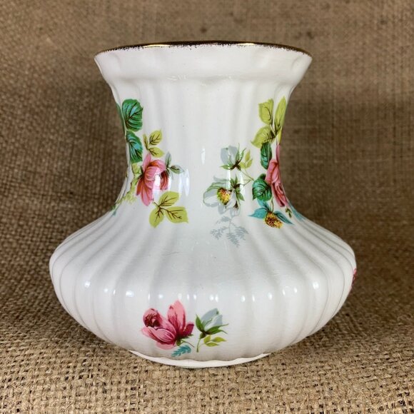 Aynsley & Co Floral Vase 4" Tall Herbert Aynsley Staffordshire - Picture 2 of 7